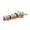 Star Shape Divided Ceramic Serving Dishes with Bamboo Serving Tray for Sauce / Snack / Appetizer