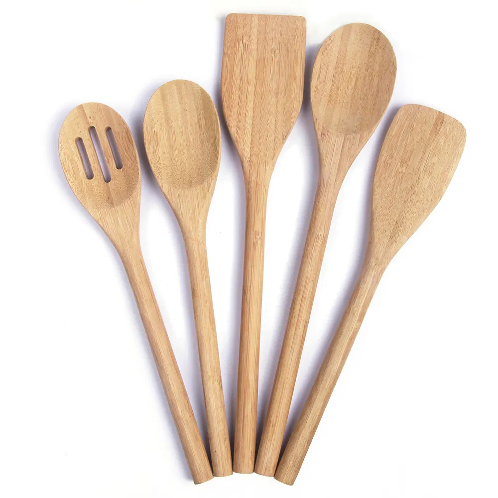 Supply Bamboo Spoon and Spatulas with Round Handle