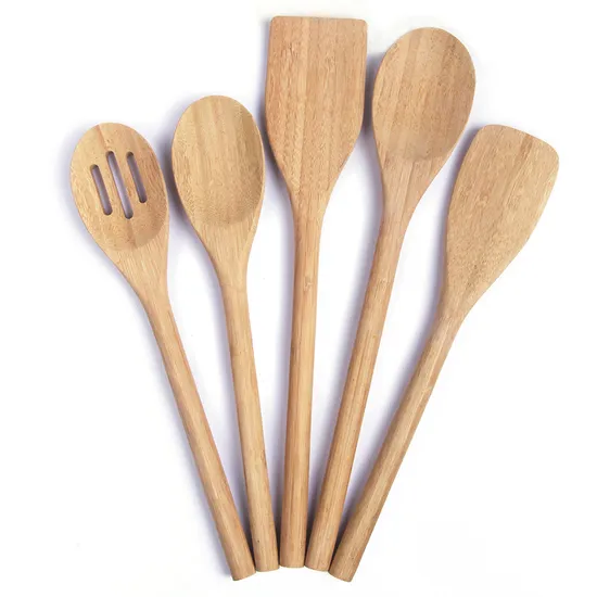 Supply Bamboo Spoon and Spatulas with Round Handle