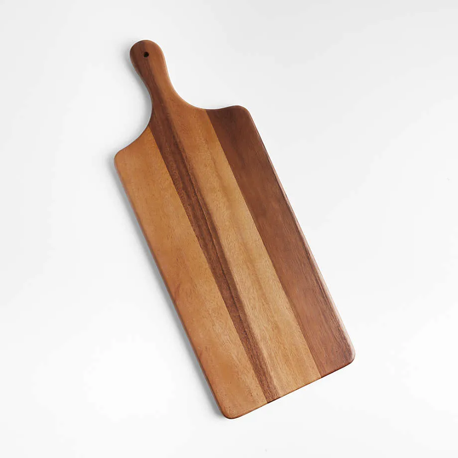 Reversible Acacia Serving Board / Tray with Juice Channels and Handle Cutouts