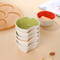 10 Inch Rotatable Bamboo Divided Serving Tray with 5 Removable Ceramic Bowls