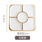 Bamboo Serving Platter with 3 PCS Ceramic Plates for Party