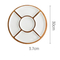 Round Wooden Tray with 3 Divived Ceramic Dishes for Appetizer / Snack / Desser
