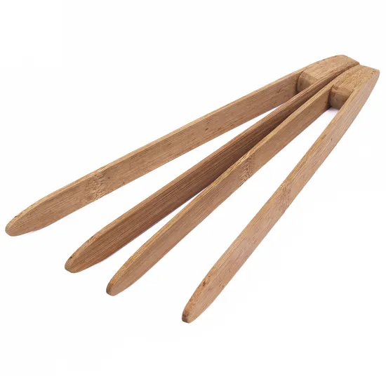 Bamboo Wood Tongs for Charcuterie, Toaster, Food and Kitchen