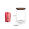 Clear Decorative Glass Organizer Bottle Canister Pantry Jar with Air Tight Wooden Lid