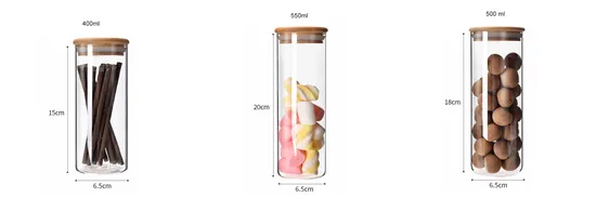 Wholesale High Borosilicate Glass Food Storage Jar with Bamboo Lid