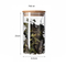 450ml 550ml 750ml 900ml Round Glass Food Storage Container Jar with Bamboo Wood Lid