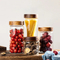Multiple Size Glass Storage Jar with Bamboo Wood Lid Glass Container with Lid for Kitchen