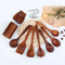 Hot Selling Teak Wood Kitchen Utensil Set Cooking Tools with Spoon Rest and Holder