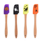Wholesale Halloween Style Printed Silicone Cake and Cream Baking Spatula with Wooden Handle