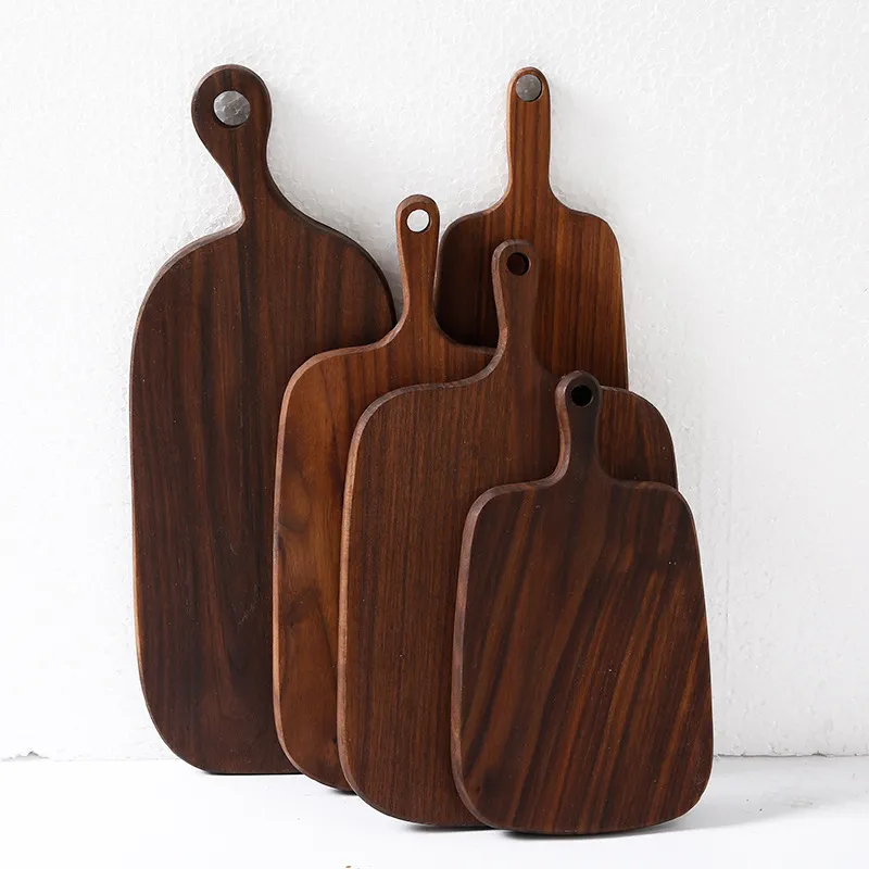 Western Style Walnut Wood Pizza Sushi Cutting Board Cheese Steak Tray Board