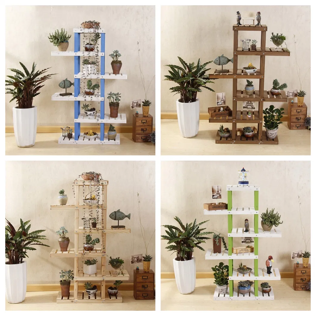 up - Down and Left - Right Stacked Six- Layer Table - Top Mini Flower Rack for Succulent Plants