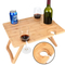 Outdoor Portable Bamboo Beach Snack Tray Wine Picnic Table for Camping
