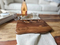 Live Edge Custom Engraved Wood Cutting Board Acacia Cheese Board with Knives Set