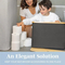 Stackable & Foldable Bathroom Toilet Paper Organizer with Bamboo Lid
