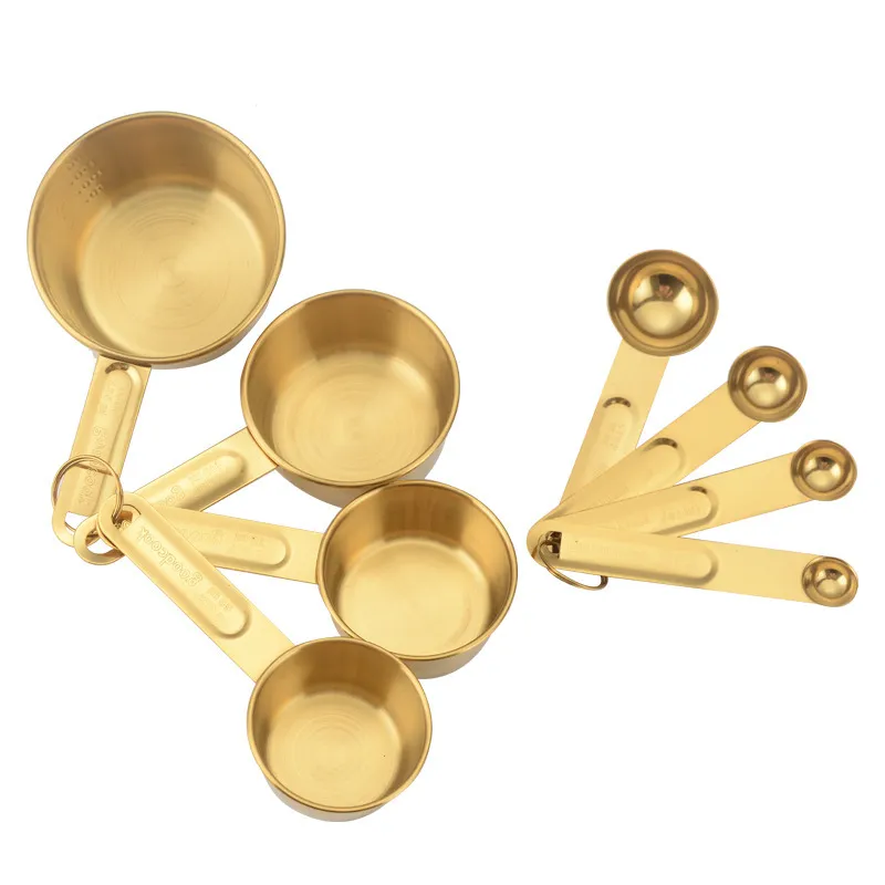 Stainless Steel Liquid and Dry Powder Measuring Scoop Set for Kitchen