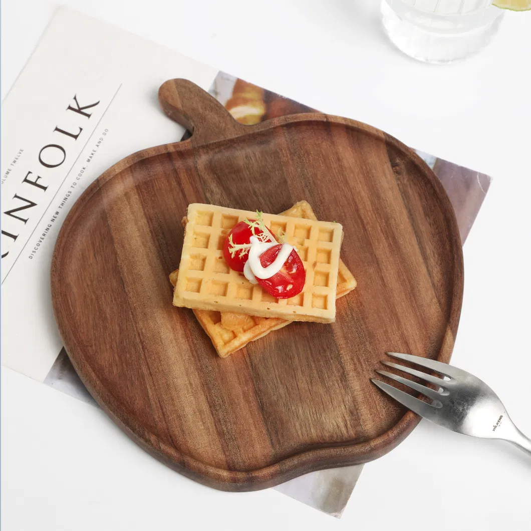 Heat Resistant Insulated Acacia Wood Kitchen Tray Serving Plates