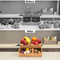 Stackable Wooden Storage Basket Bamboo Pantry Storage Bins Set of 3 for Potato / Onion