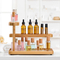 Wooden Desktop Storage Rack Bamboo Desk Organizer for Cosmetics