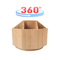 Rotating Bamboo Desk Organizer Art Supply Caddy Holds Marker Pen Brush Storage Box for Office School