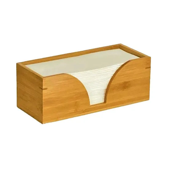 Countertop Multifold Bamboo Folded Paper Towel Dispenser / Holder
