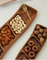 Handcrafted Divided Acacia Wood Sushi Serving Plate Dried Fruits Plate Set