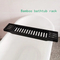 Black Color Bamboo Bathtub Caddy Tray Reading Rack Tablet Holder