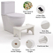 White Color Non - Slip Bamboo Toilet Foot Stool for Children