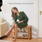 Sturdy 3 Tier Bamboo Shoe Rack Wooden Bench for Entryway, Bedroom, Living Room, Balcony