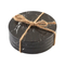 Stackable Storage Round Marble-Acacia Coasters Set for Minimalist Kitchens and Bars