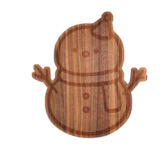 Personalized Kitchen Tools Santa Claus Acacia Wood Candy Dish Serving Board / Tray