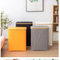 Modern Simple Dustproof and Covered Bamboo Fabric Laundry Basket for Storage
