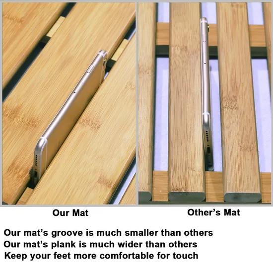 Heavy Duty Non Slip Large Waterproof Bamboo SPA Shower Bath Mat