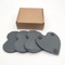 Rustic Style Heart Shaped Slate Coasters Set for Country Kitchens