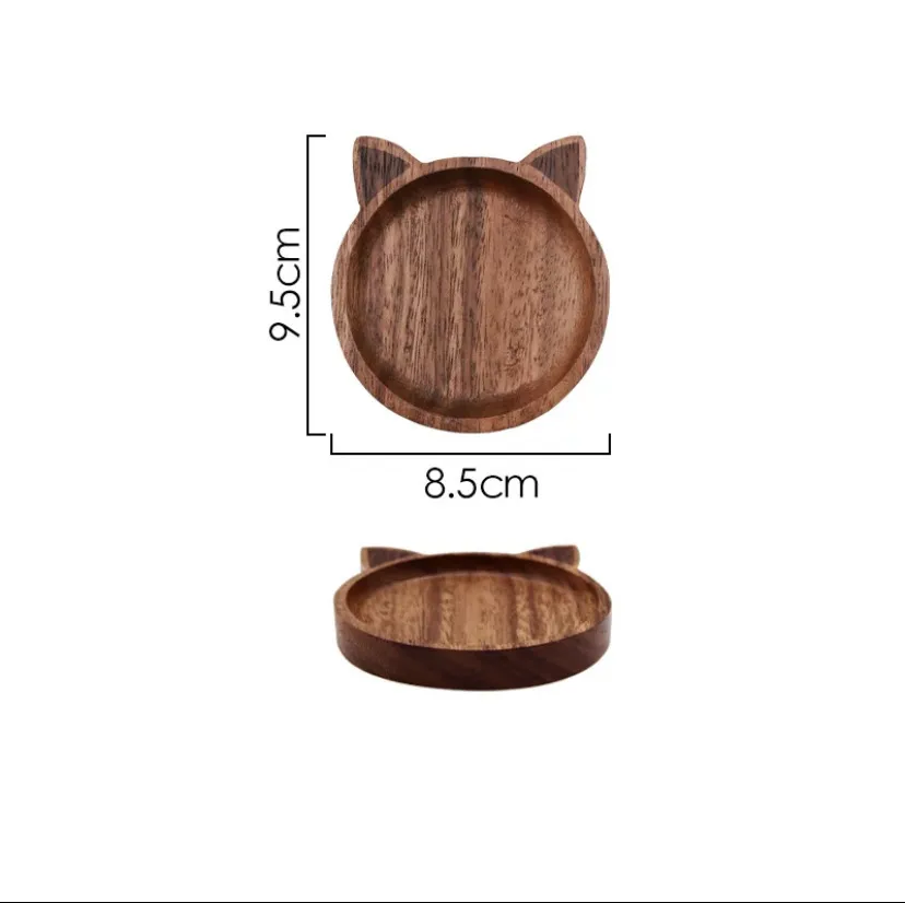 Animal Shaped Acacia Wooden Serving Tray / Plates for Sauce, Snack, Sushi.
