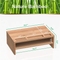 Double-Layer Bamboo Desktop Storage Shelf Computer Riser Monitor Stand