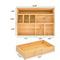 Bamboo Office Desktop Storage Box Office File Storage Shelf with Pen Holder