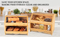 2-Tier Large Capacity Food and Bread Storage Bin Bread Box for Kitchen Counter