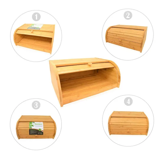 High - Quality Assembly Needed Bamboo Bread Storage Organizer