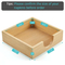 Square Bamboo Napkin Holder for Kitchen
