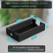 Black Rectangle Bamboo Napkin Holder Paper Towel Dispenser