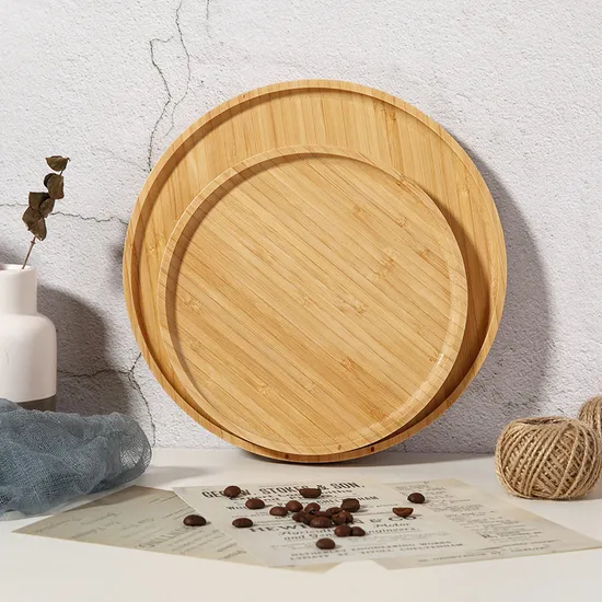 4 Divided Heart Shaped Bamboo Compartment Candy Dish, Dry Fruit Combination Nut Serving Plate