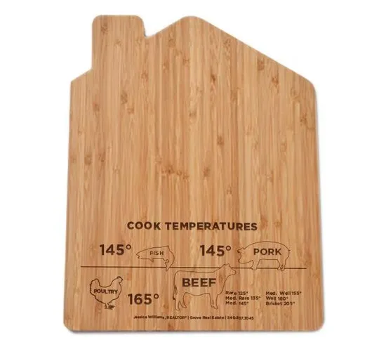 Charming House-Shaped Bamboo Serving Board for Unique Gifts