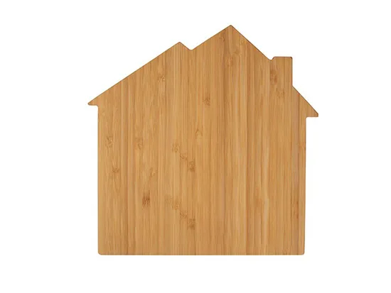 House-Shaped Bamboo Cutting Board for Stylish Food Presentation