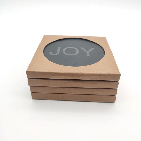 Fujian Factory Manufacture Functional Personalized Slate Coasters Set for Gifts