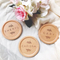 Custom Engraved Round and Square Beech Wooden Coasters for Personal Gifts