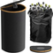D - Shaped Collapsible Fabric Storage Bottle Organizer and Laundry Basket with Bamboo Frame