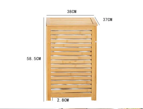 Household Bamboo Fabric Laundry Storage Basket Storage Rack for Dirty Clothes