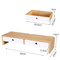 Bamboo Monitor Stand Riser Laptop Stand Riser for Apartments Office Home Use