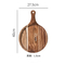 Functional Custom Round Acacia Wood Charcuterie and Cheese Serving Tray with Handle Bulkbuy